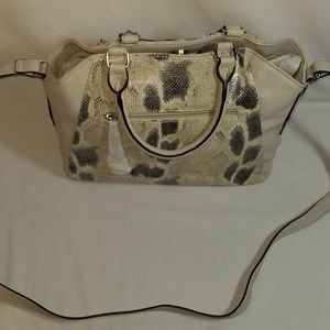 Jennifer Lopez Eva Double Handle Snakeskin Bag